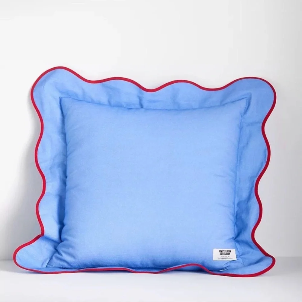 NWT Anthropologie Jordan Nickson Cotton Printed Gelato Text Pillow - Picture 2 of 6